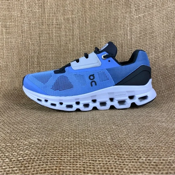 🛑SOLD🛑   ON CLOUD running shoes On Cloudstratus 2.0 blue black cloudtec size 8 - Picture 2 of 10
